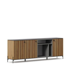 Комод Элиот ЛД 414.070.000 Оникс Серый/Орех фактурный