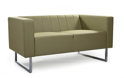 Диван с металлическими ножками Вента 2 экокожа Euroline 936