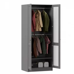 Шкаф двухстворчатый Амели ЛД 642.830.000 Оникс серый