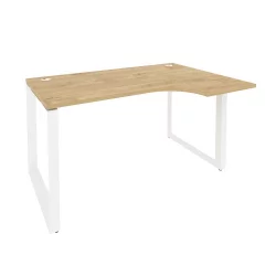 Стол эргономичный правый на О-образном м/к ONIX O.MO-SA-2R Тиквуд Светлый/Белый