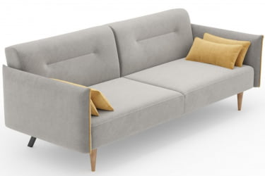 Диван трёхместный Протей ЛД 309.010.000 Светло-серый Горчичный