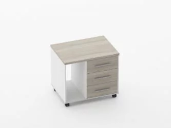 Тумба подкатная с нишей Deka 9.05.02Л Дуб Сантана светлый/Белый