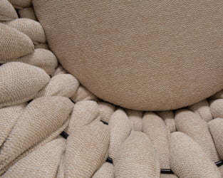 Стул барный DOBRIN LEON Бежевая ткань LAR 275-1