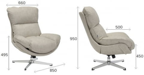 Кресло-реклайнер Everprof Mango Ткань Темно-серый