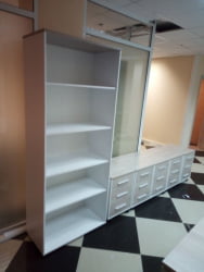 Шкаф 4 широкий открытый Deka 10.19.101 Дуб Сантана светлый/Белый