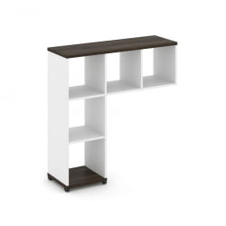 Надставка на стол низкая без наполнения CONCEPT CN.NN-001 Дуб Мали Белый бриллиант Черный металл