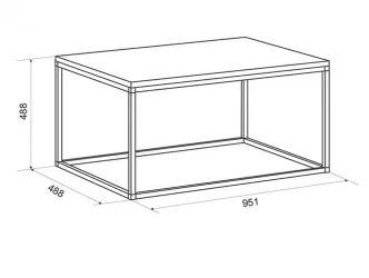Стол журнальный Лофт LMN-08 Черный муар-дуб сонома
