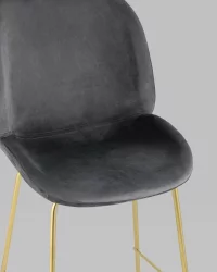 Стул полубарный Beetle со спинкой gold Серый