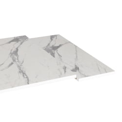 Стол VIGO ЛДСП/HPL/металл, 120 x 80 x 30 х 30 х 75 см, Мрамор светлый/белый