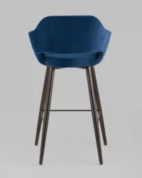Стул барный Саймон Б велюр Темно-синий