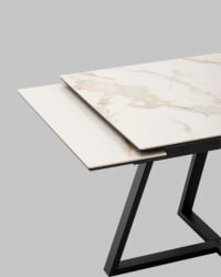 Стол Кассика 120*80 см столешница керамика белый