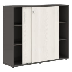 Шкаф с дверьми-купе EDIS EMC 1643 Ясень Траун Белый Мокко