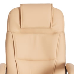 Кресло BERGAMO хром (22) кож/зам, бежевый, 36-34