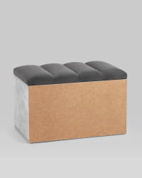 Обувница Хольст серая велюр Темно-серый