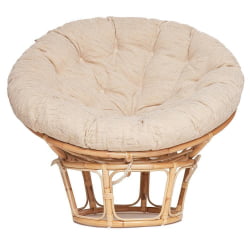 Кресло PAPASAN ECO/ПАПАСАН ЭКО P115-1/SP STD /c подушкой, ремешками/ диаметр подушки 129 см, 115x101x92 см, Natural (натуральный), ткань Старт
