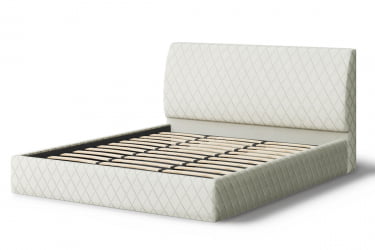 Кровать Хилтон, 2000 * 1400 мм, серо-белый