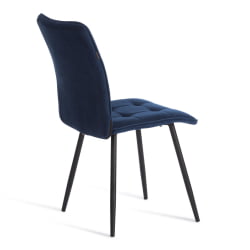 Металлический стул Bari велюр, 46х55х89, Blue (синий)