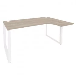Стол эргономичный правый на О-образном м/к ONIX O.MO-SA-4R Дуб Аттик/Белый