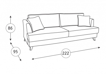 Бежевый диван Дамаск ТД 210. Лаундж 27 Коралл/Фибра Геометрия 18 Бежевый