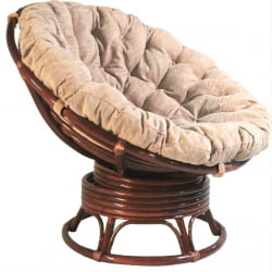 Кресло Папасан вращающийся 23/01B молочный шоколад