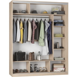 Шкаф-купе Б-220х180х60-2(Венге-ДМ-Д9Д10Д9) / B-220х180х60-2(Венге-ДМ-D9D10D9)