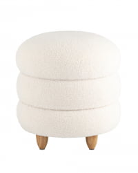Пуф с ящиком Винни L Тедди белый