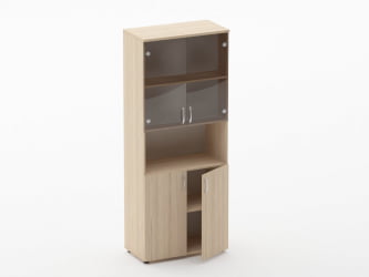 Шкаф высокий со стеклом и нишей Glassy 6.19.141 Туя