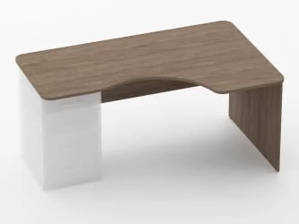 Стол угловой под встроенную тумбу Глассй 1.141.16Пр Дуб Верцаска / Glassy