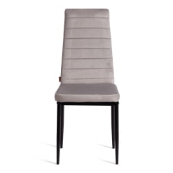 Стул Easy (mod. JSC02-1) металл, флок, 41 х 52 х 96 см, Light grey (светло-серый) HLR14 / черный