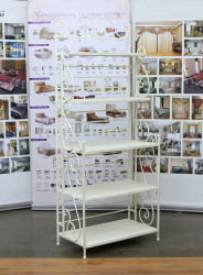 Этажерка Полонез кованая с деревянными полками