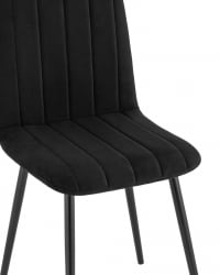 Стул Easy велюр черный 4 шт. комплект