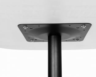 Стол обеденный DOBRIN OTIS (белая столешница, черное основание)