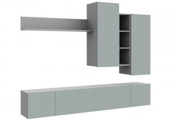 Стенка СКАНДИ НМ-001 БЕЛЫЙ/БЕЛЫЙ ГЛЯНЕЦ