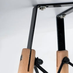 Круглый стол CINDY NEXT (mod. 70-80 MDF) металл/мдф/бук, D70х75см, белый/натуральный