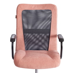 Кресло STAFF флок/ткань, розовый/серый, 137/W-12