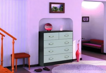 Комод №6 дуб венге + дуб белфорд