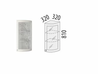 Шкаф торцевой закрытый (лев/прав) Графит 74.16 Сосна Астрид /Ваниль