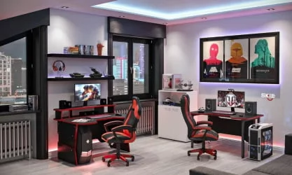 Компьютерный стол SKILL STG 1390 Металлик