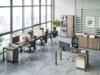 Комплект офисной мебели New Line №1 Дуб шамони темный