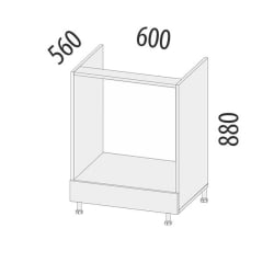Напольный шкаф под встраиваемую технику с ящиком Бостон 104.57