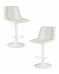 Стул барный ДОБРИН ТАИЛОР ВХИТЕ (белый ПУ) 2 шт / DOBRIN TAILOR WHITE PU)