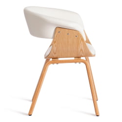 Стул VIMTA (mod.8021) дерево / экокожа, 69х56х77 см, натуральный/белый