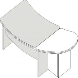 Конференц-приставка Л.РП1-11 левая Орех