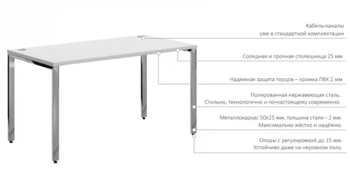 Рабочая станция XTEN GLOSS XGWST 1214 Белая