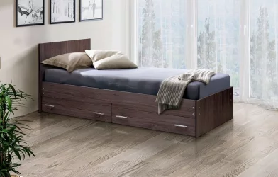 Кровать с ящиками на уголках №4 ЛДСП 700*1900 Ясень Анкор темный