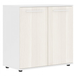 Шкаф с глухими малыми дверьми EDIS ELCS 85.1 Ясень Траун Белый Белый