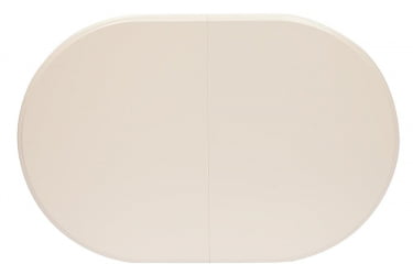Раздвижной овальный стол Eva (EV-T4EX) дерево гевея/мдф, 120+39х80х75см, ivory white (слоновая кость 2-5)