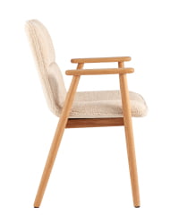 Стул обеденный Пхило с деревянными ножками бежевый / Philo