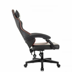 Геймерское кресло BRABIX Shooter GM-123, 2 подушки, экокожа, черное/красное