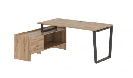 Стол с тумбой EDIS EVCT 17814 Дуб Денвер светлый Мокко